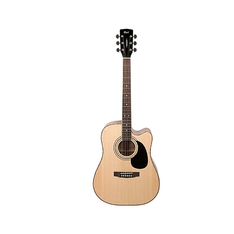 GENERICO - GUITARRA ELECTROACUSTICA CORT CON CUERDAS DE ACERO AD880CE NATURAL MATE CON ESTUCHE.