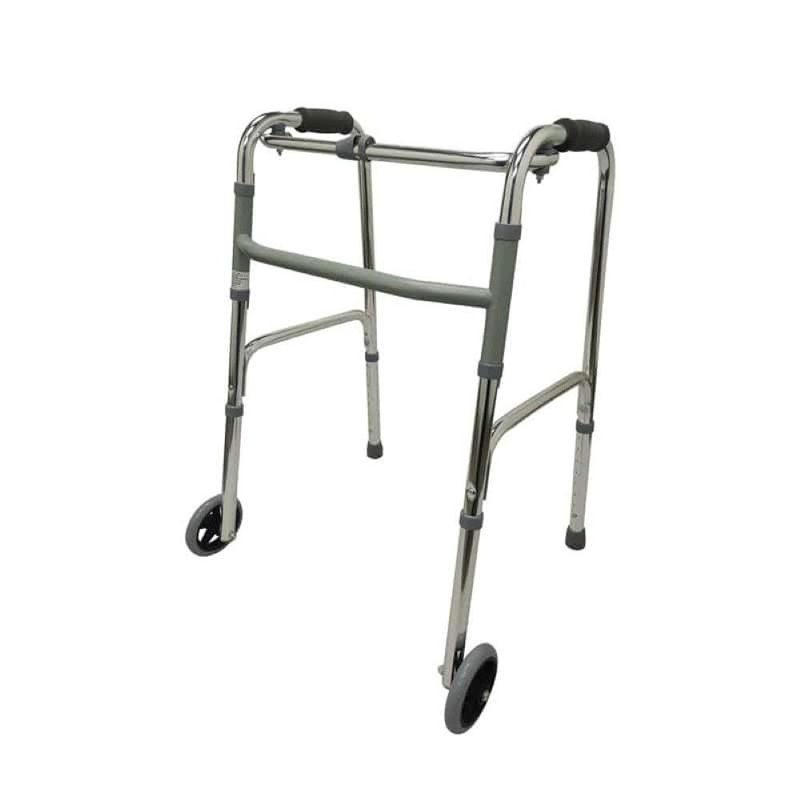 TME - Caminador Plegable en Aluminio con Dos Ruedas TME912