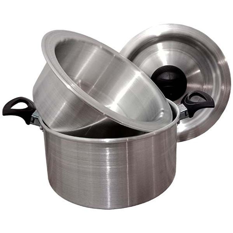 GENERICO - Quesillera Baño Maria En Aluminio Repujado de Alta Pureza.