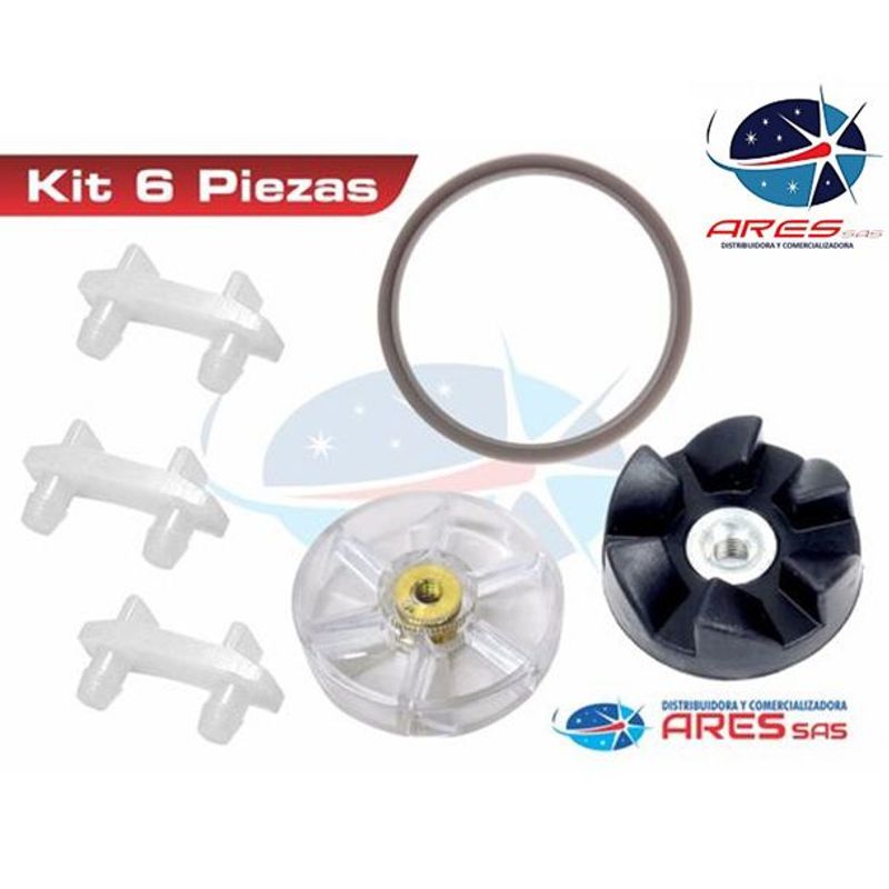 ARES - KIT 6 Piezas de repuestos Para NUTRIBULLET 600-900 WATTS