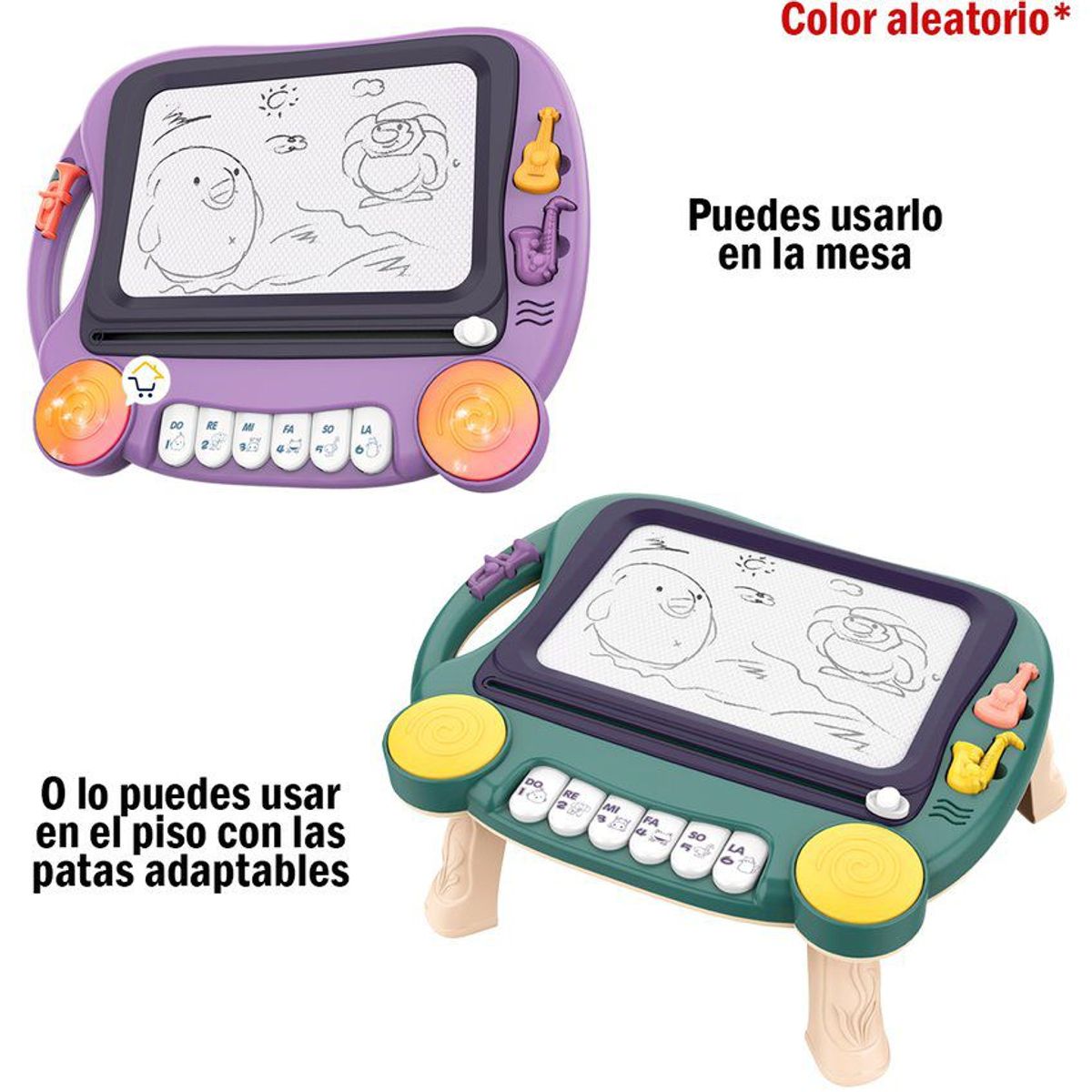 COMPRALOENCASA COM - Mesa tablero mágico piano musical niños 2 en 1 didáctico 639
