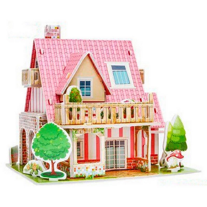 DAYOSHOP - Rompecabezas Casa Villa Jardin Juego Didactico Armable Niña