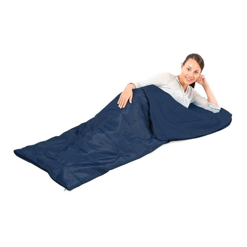 COMPRALOENCASA COM - Bolsa para dormir campamento sleeping bag 2 en 1 azul