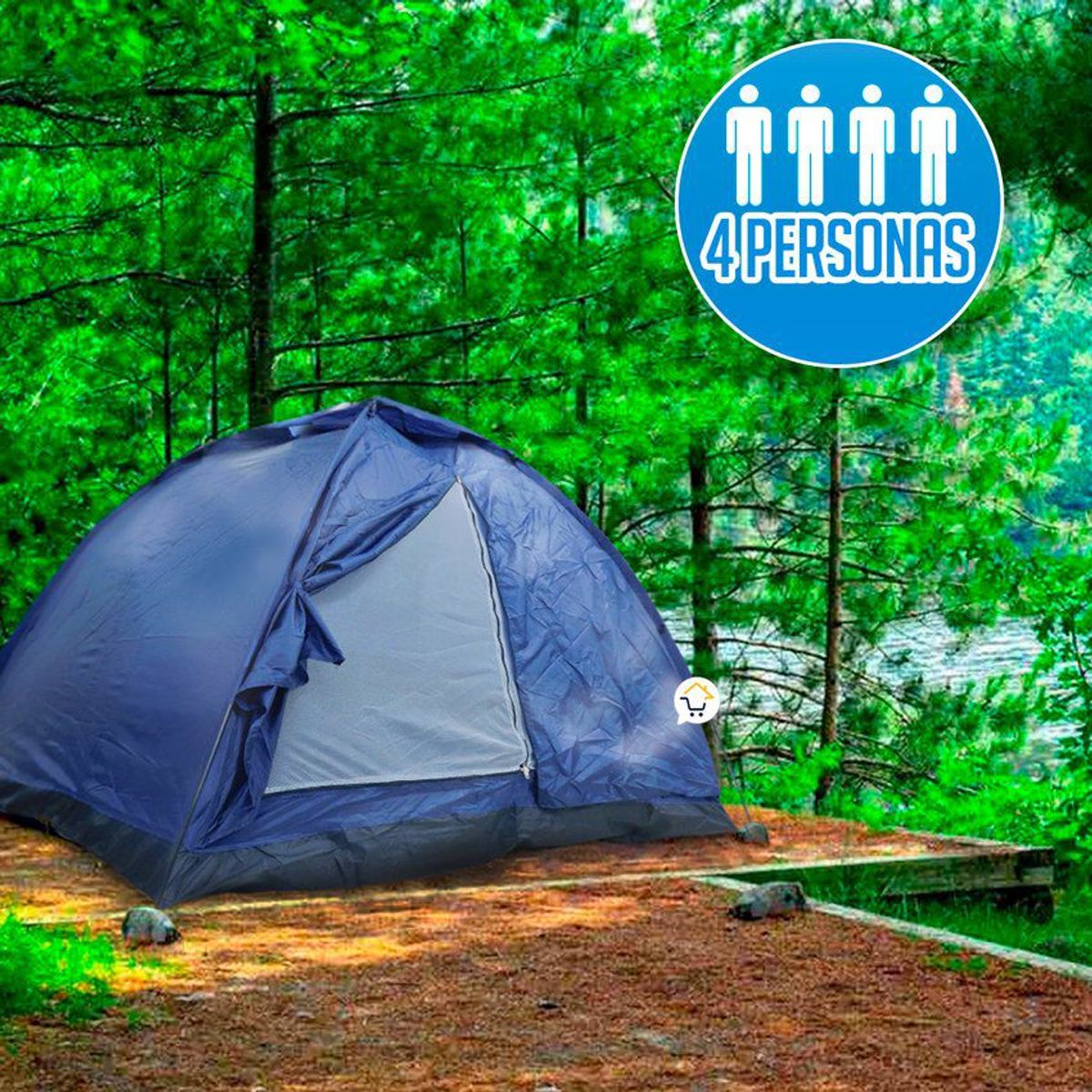 COMPRALOENCASA COM - Carpa camping armable impermeable 2 a 4 personas colores