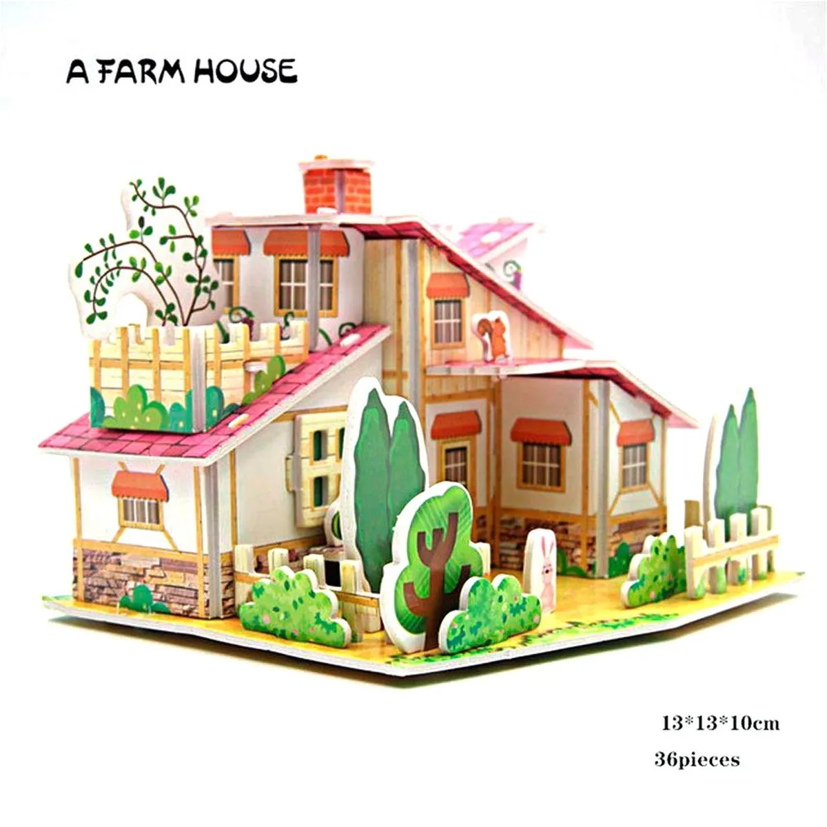 DAYOSHOP - Rompecabezas Casa Villa Jardin Juego Didactico Armable