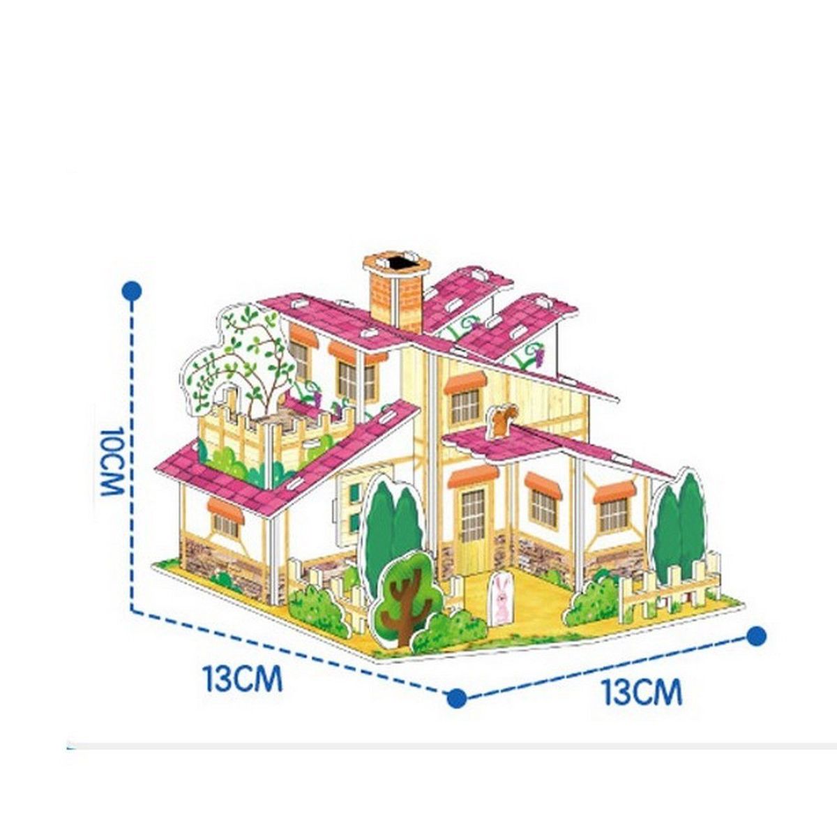 DAYOSHOP - Rompecabezas Casa Villa Jardin Juego Didactico Armable