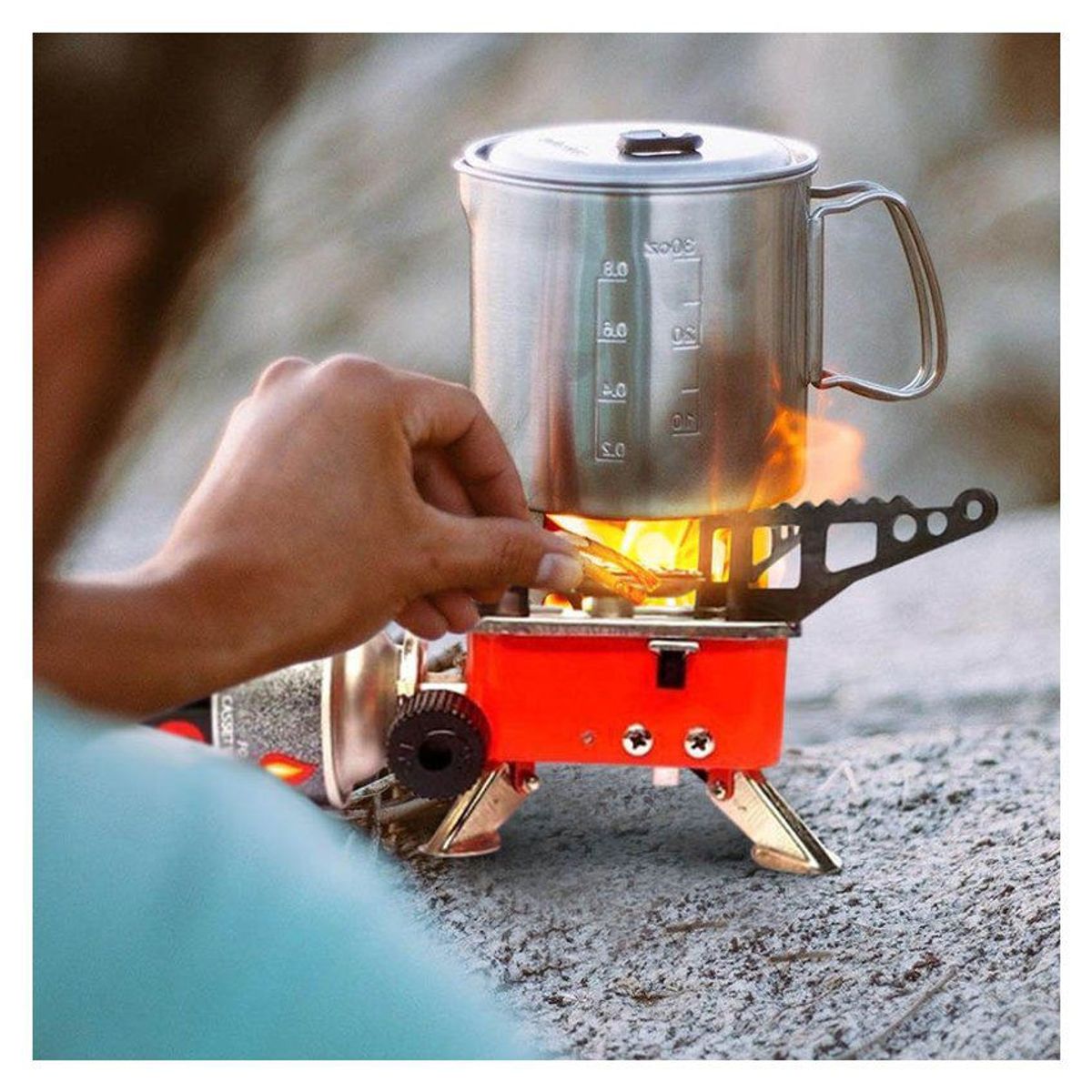 COMPRALOENCASA COM - Estufa Camping Montaña Parrilla Fogón Portable  Pipeta Gas