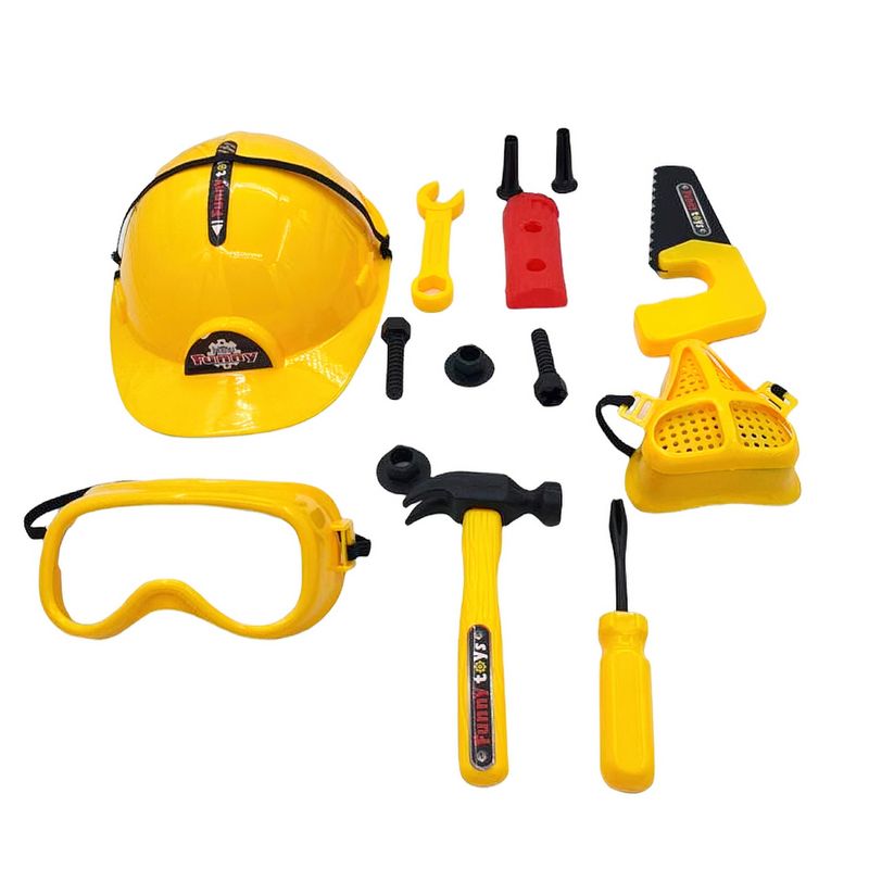DAYOSHOP - Juguete Niños Set De Herramientas Juego Kit Casco Gafas