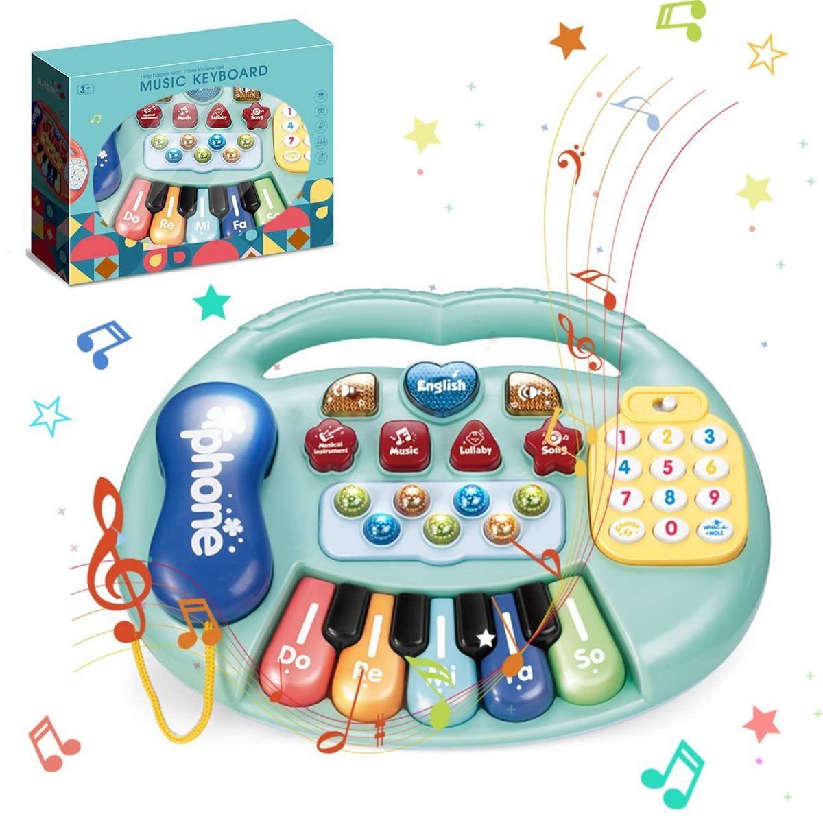 DAYOSHOP - Piano Organeta Musical Telefono Bebes Niños