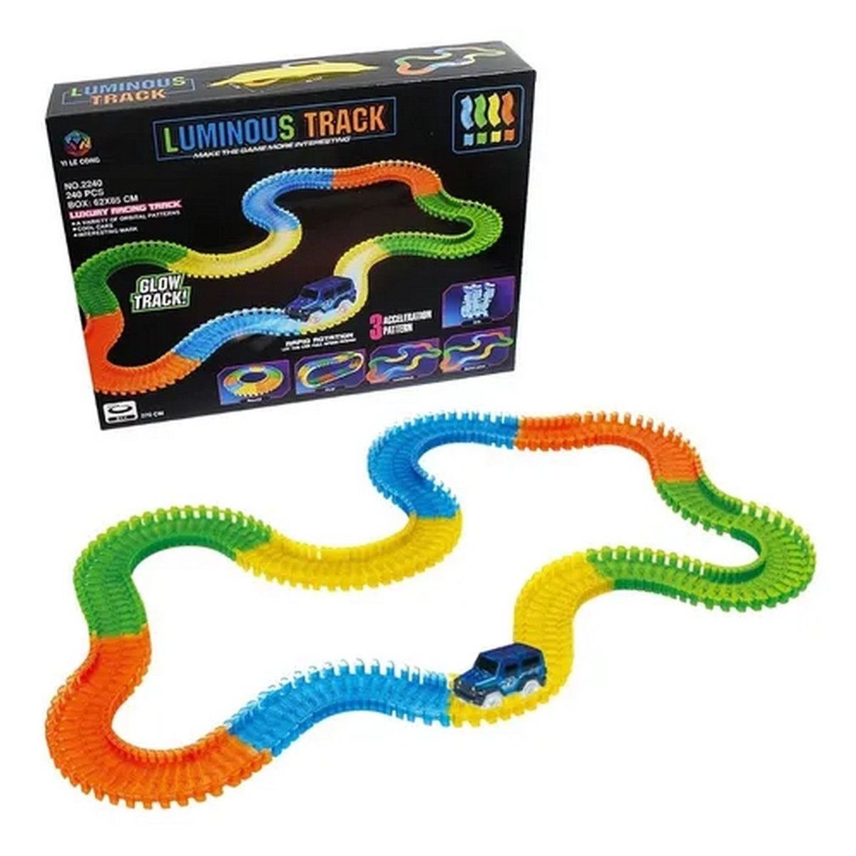 DAYOSHOP - Pista Magic Track Carro Luz Juguete Niños