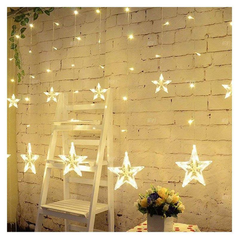 COMPRALOENCASA COM - Luces led estrella x136 luces 3m navidad cálida yg115am