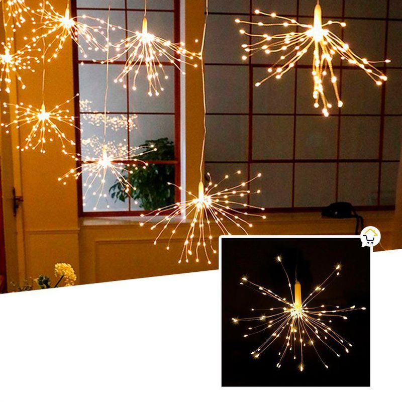 COMPRALOENCASA COM - Luces micro led fuegos pirotécnicos 3 metros navidad 1601