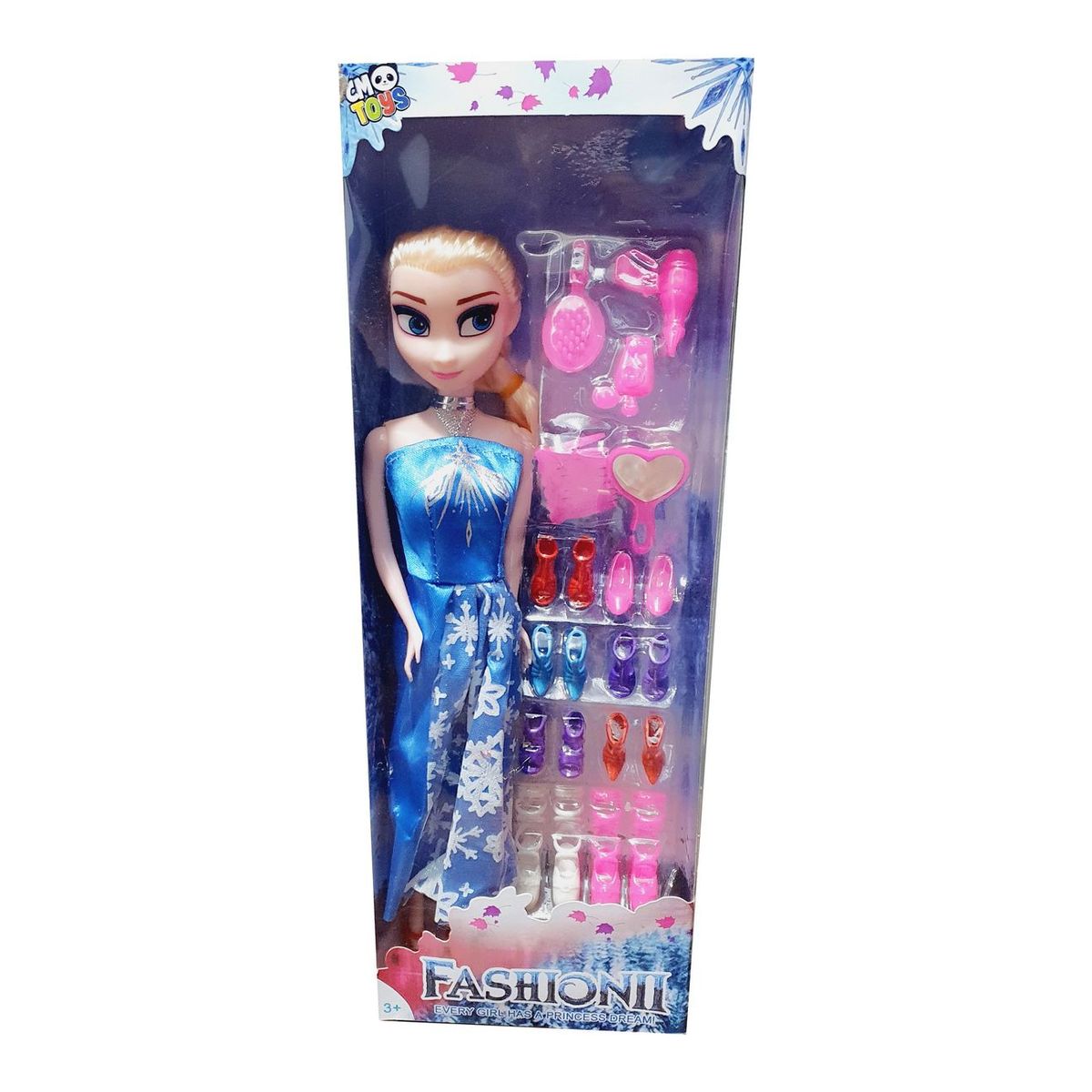DAYOSHOP - Muñeca Princesa Frozen Azul Juguete Niñas Accesorios