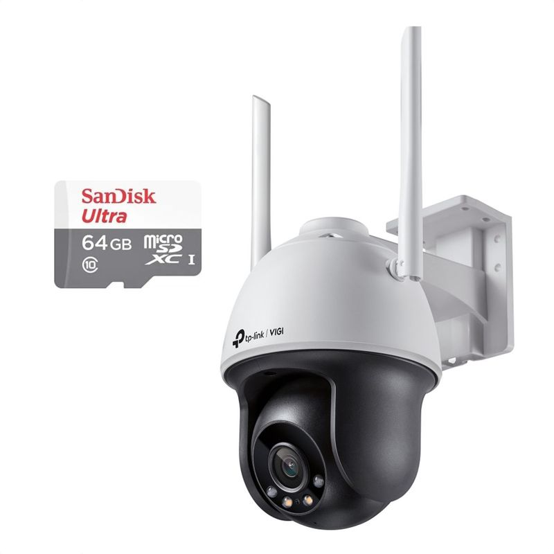 TP LINK - Cámara IP Wifi Exterior Robótica 4MP Tp-link Vigi C540-W + Micro SD 64GB