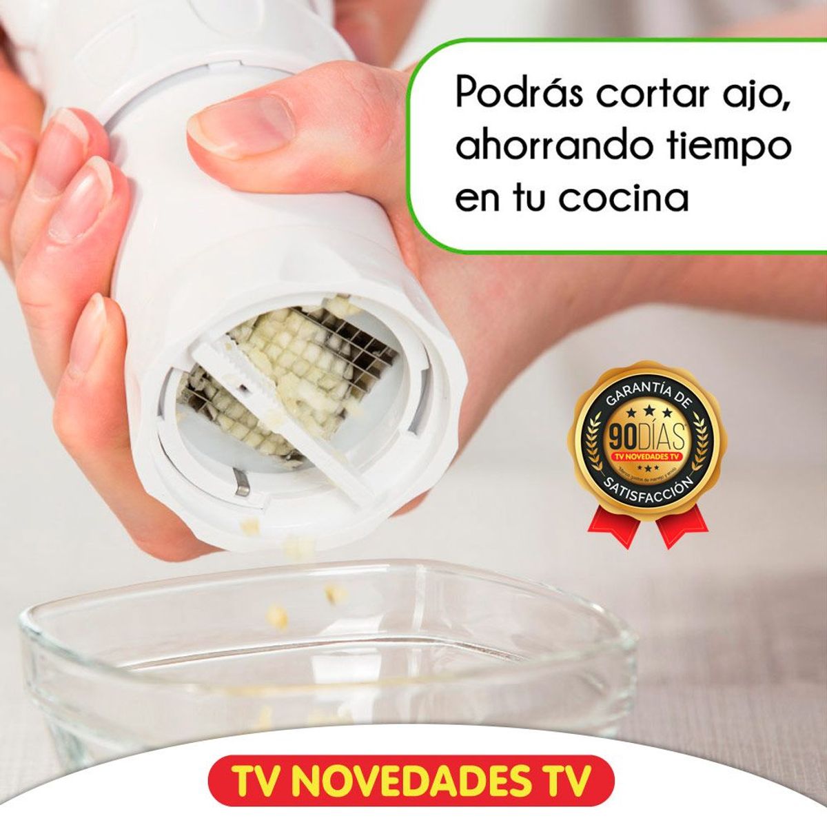 TV NOVEDADES - Cortador De Ajo Práctico Y Fácil De Usar - Garlic Cutter