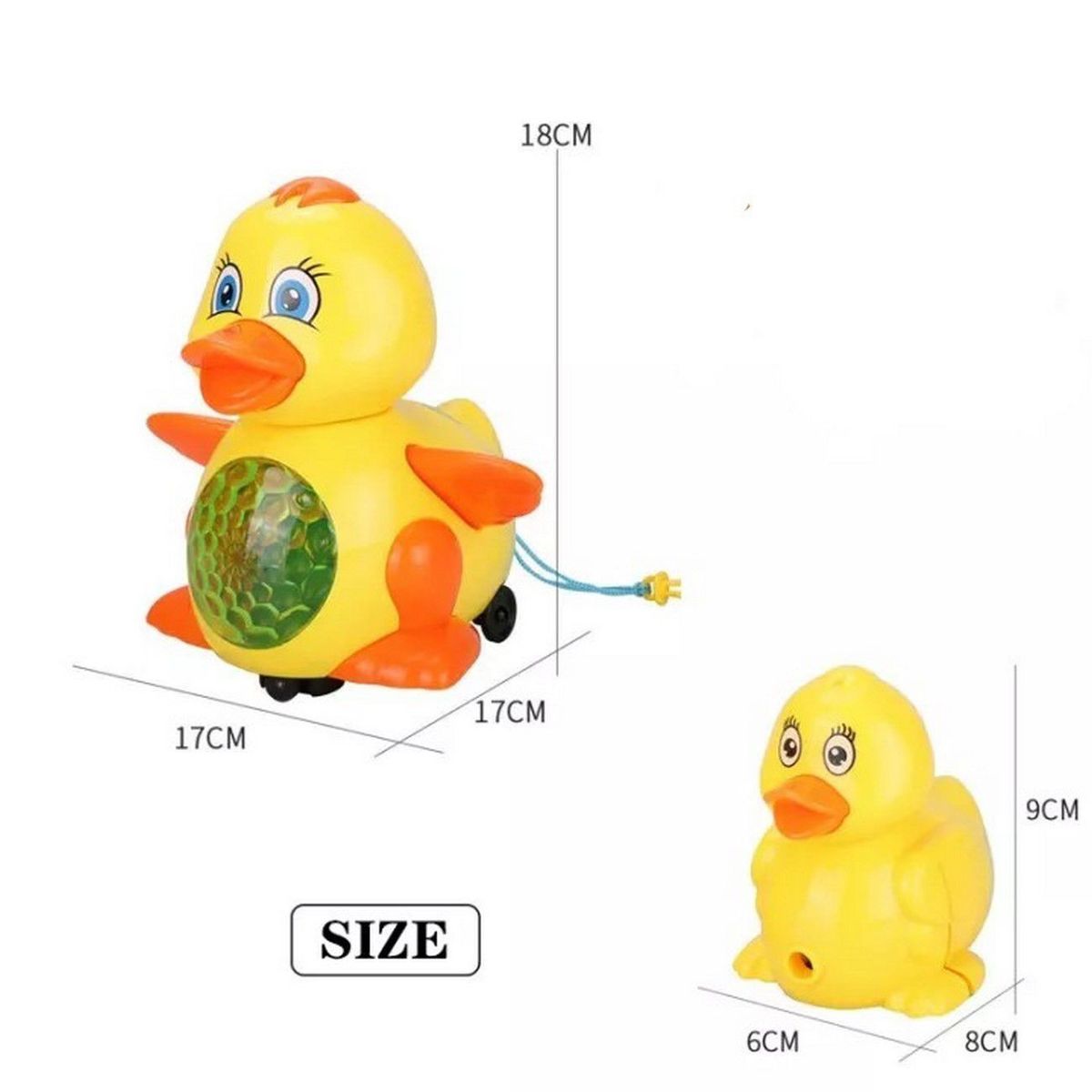 DAYOSHOP - Juguete Didáctico Pato Musical Infantil Bebe Luces Sonidos