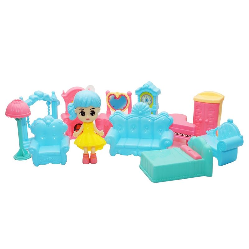 DAYOSHOP - Set De Muebles Para Casa De Muñecas Juguete Niñas Diversión