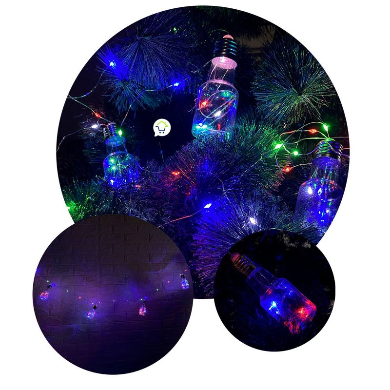COMPRALOENCASA COM - Guirnalda luces micro led botellas x10 navidad 3.3m 1648