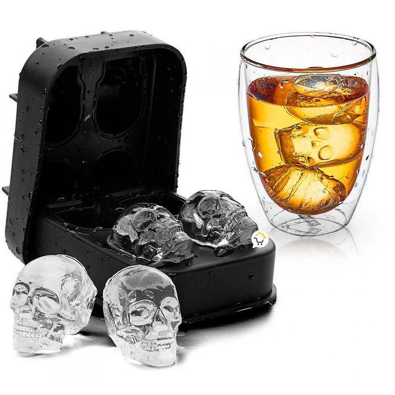 COMPRALOENCASA COM - Molde silicona hielo calavera 3d multifuncional hielera sil02