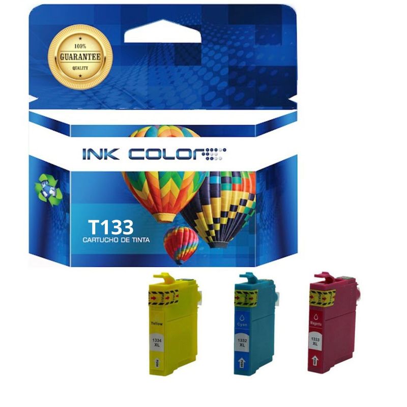 GENERICO - Cartuchos Color T133 Generico Para Eps T25 Tx125 Tx130 Tx135