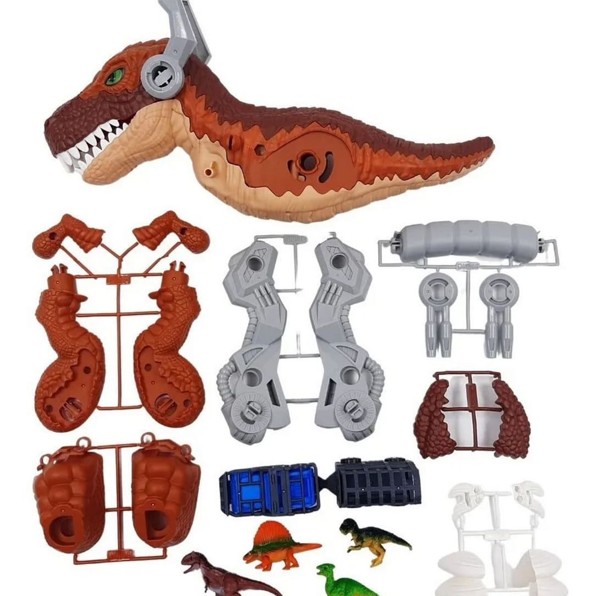 DAYOSHOP - Dinosaurio Tiranosaurio Rex Con Autos Figuras En La Ciudad