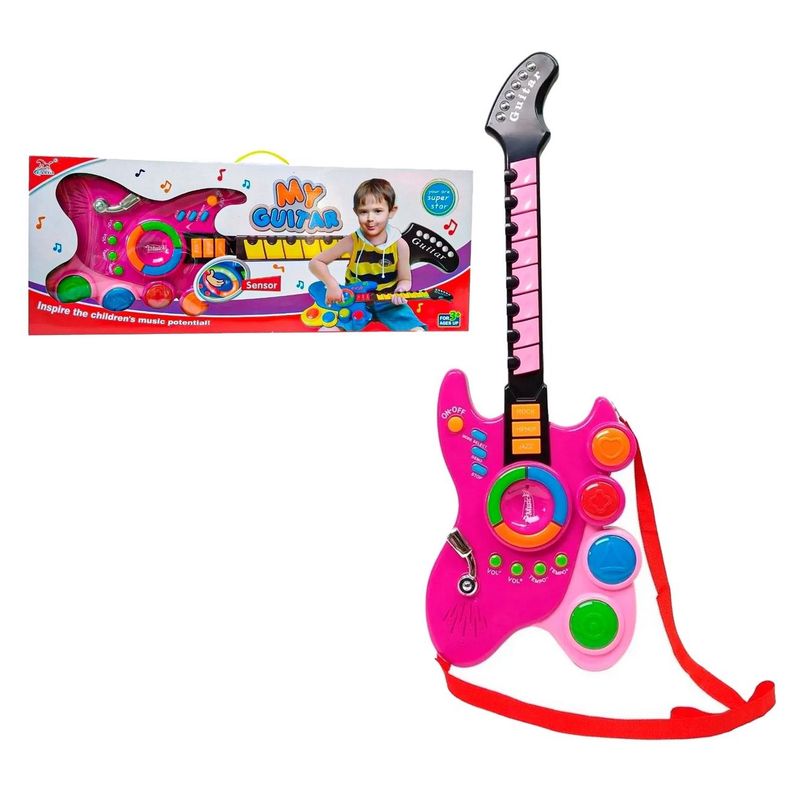 DAYOSHOP - Guitarra Juguete Luces Y Sonido Niños Regalo