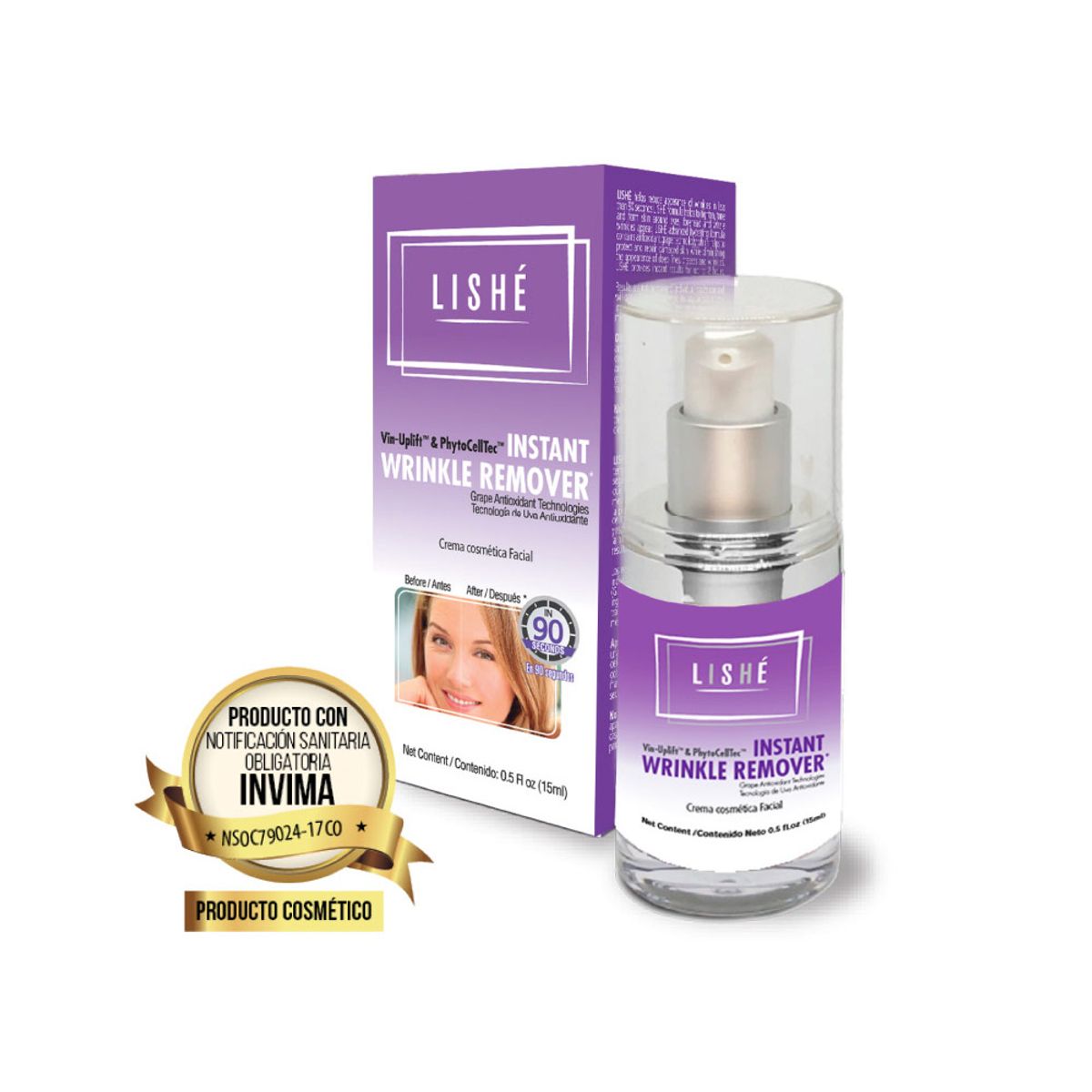 TV NOVEDADES - Gel Anti-Arrugas Efecto Tensor Instantáneo Reduce Líneas de Expresión y Bolsas Lishé 15ml