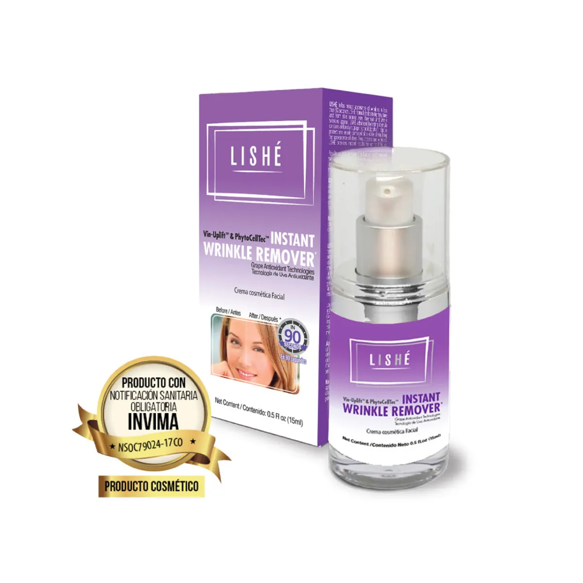 TV NOVEDADES - Gel Anti-Arrugas Efecto Tensor Instantáneo Reduce Líneas de Expresión y Bolsas Lishé 15ml