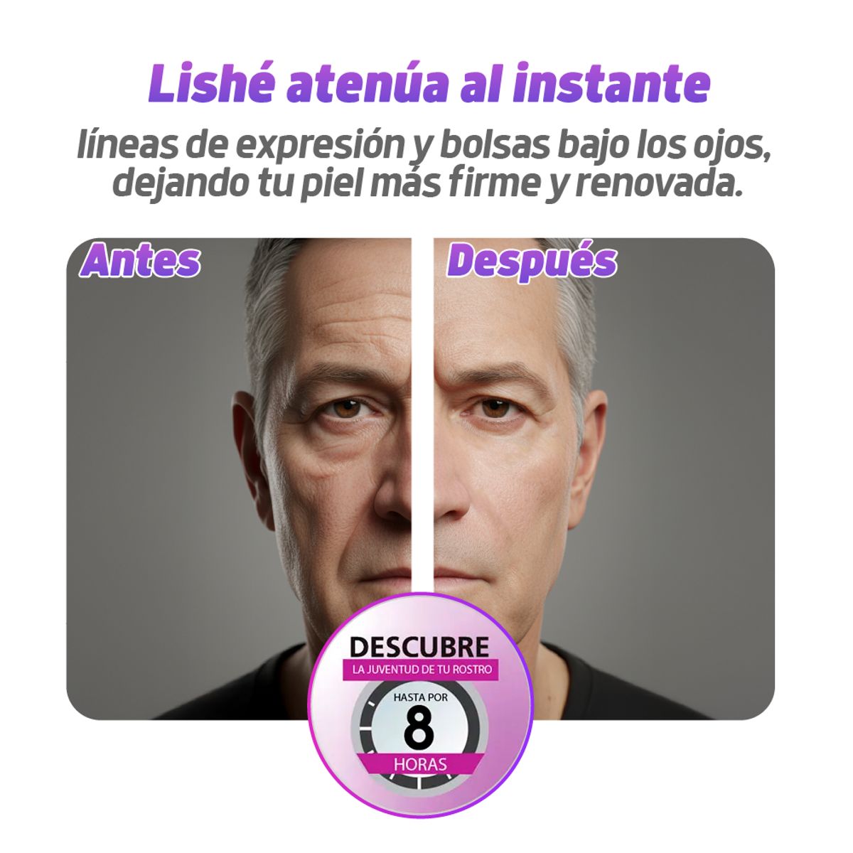 TV NOVEDADES - Gel Anti-Arrugas Efecto Tensor Instantáneo Reduce Líneas de Expresión y Bolsas Lishé 15ml