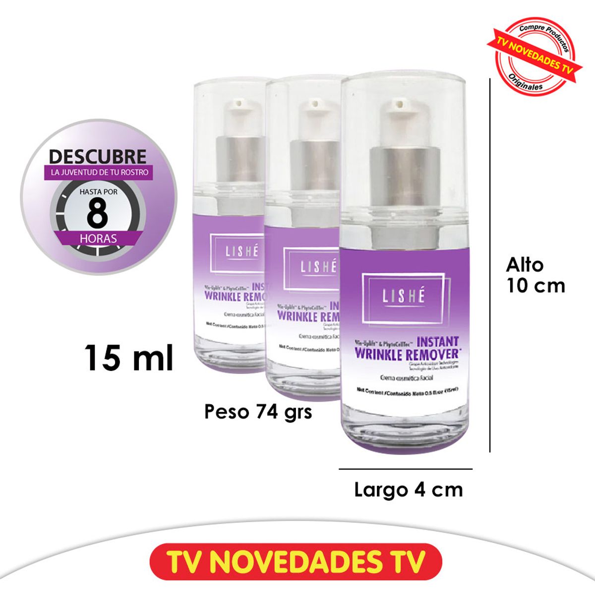 TV NOVEDADES - Oferta x3 Frascos Gel Suavizador De Arrugas Lishe 15 ML