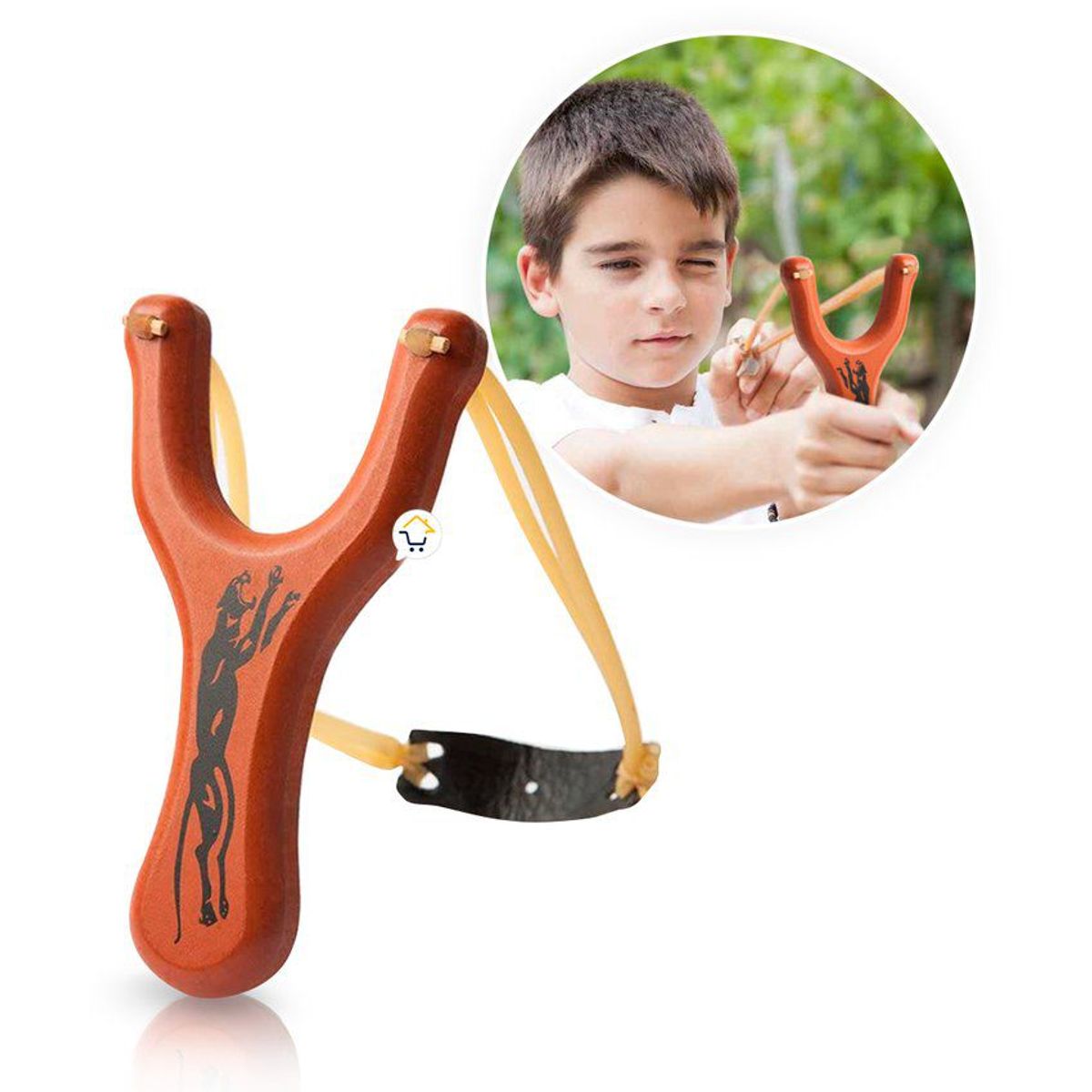 COMPRALOENCASA COM - Resortera madera cauchera tirachinas juguete niños sg3