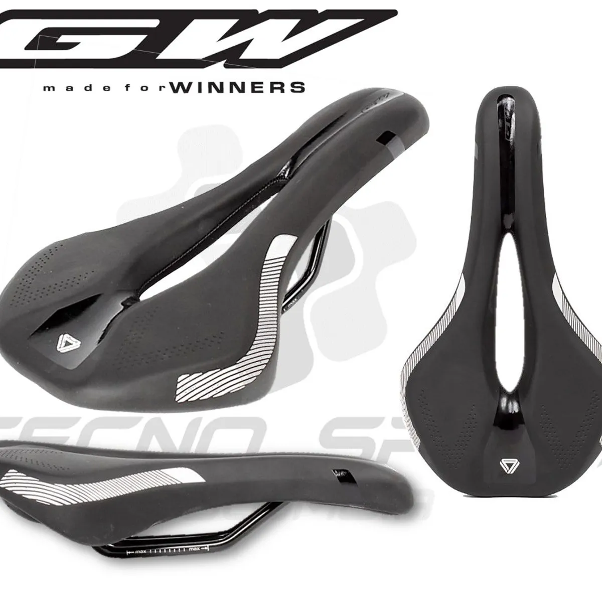 GW - Sillin Bicicleta Gw Anatomico Elastomeros Mtb Galapago
