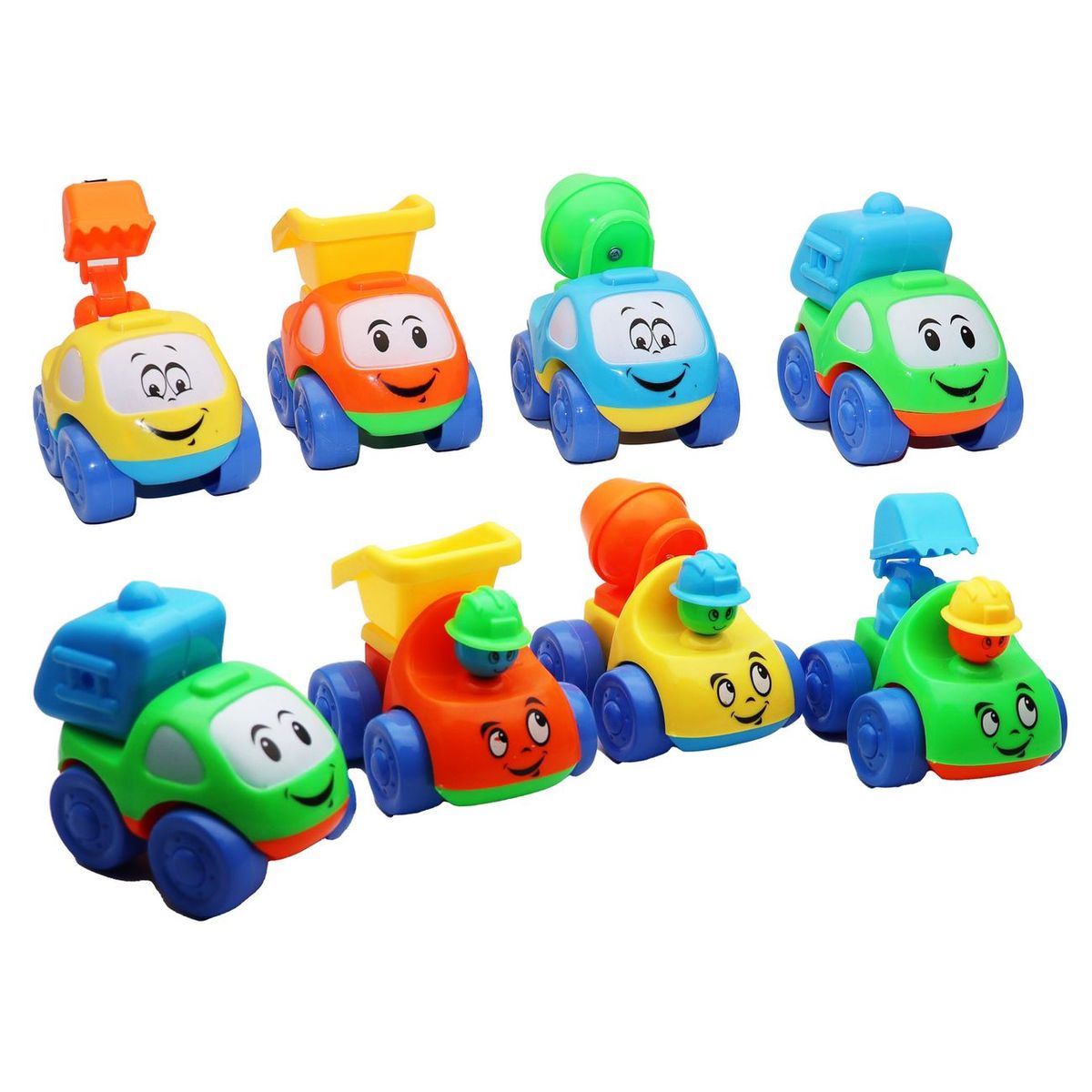 DAYOSHOP - Carros De Impulso Colección Juguete Didactico Niños X 8 Pcs
