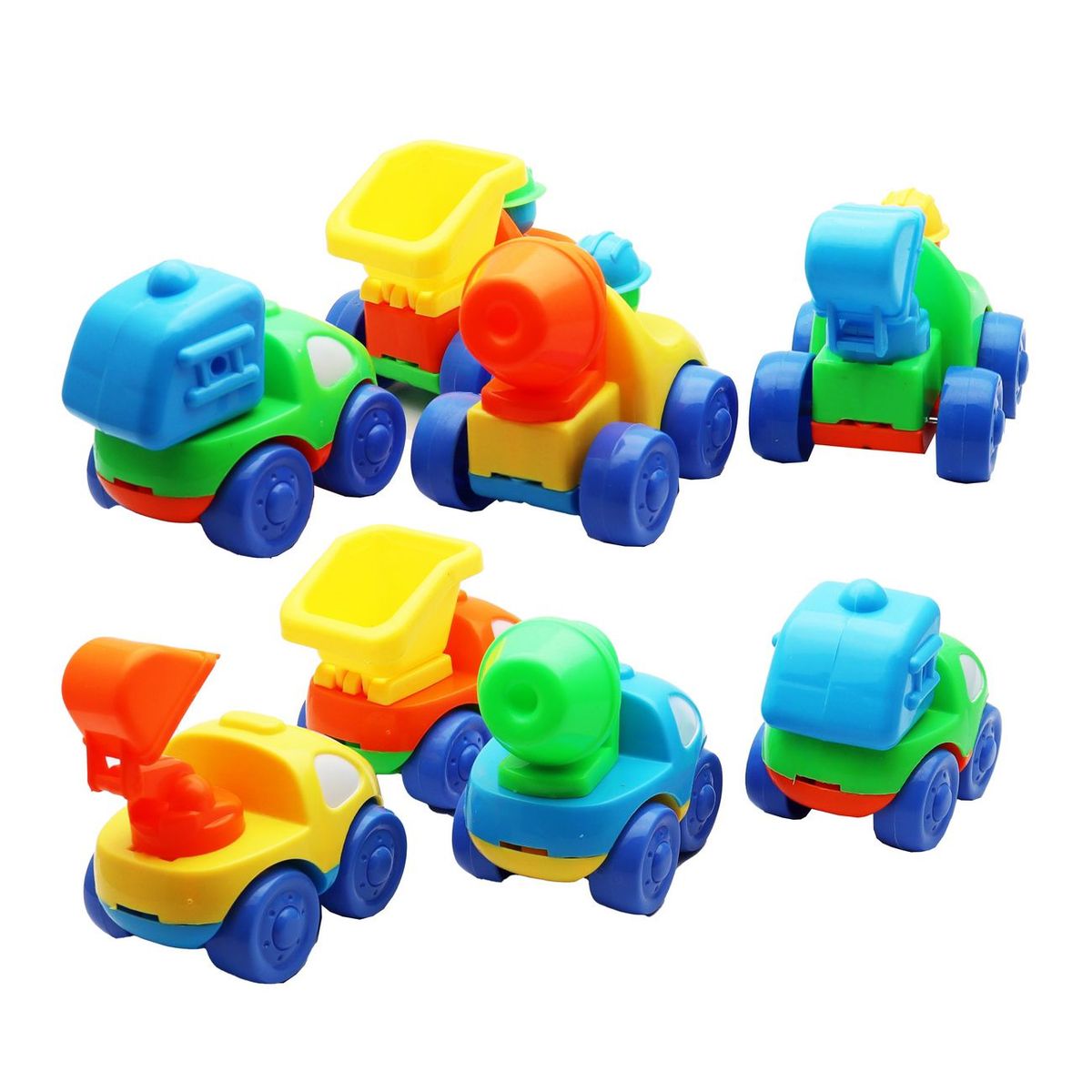 DAYOSHOP - Carros De Impulso Colección Juguete Didactico Niños X 8 Pcs