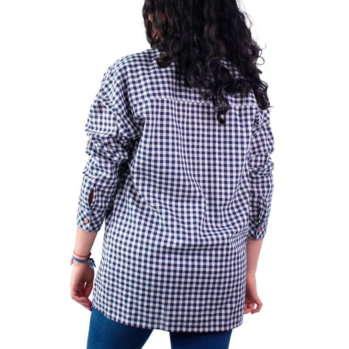 LEC LEE - Camisa lenadora cuello camisero para mujer Lec Lee - Azul Oscuro