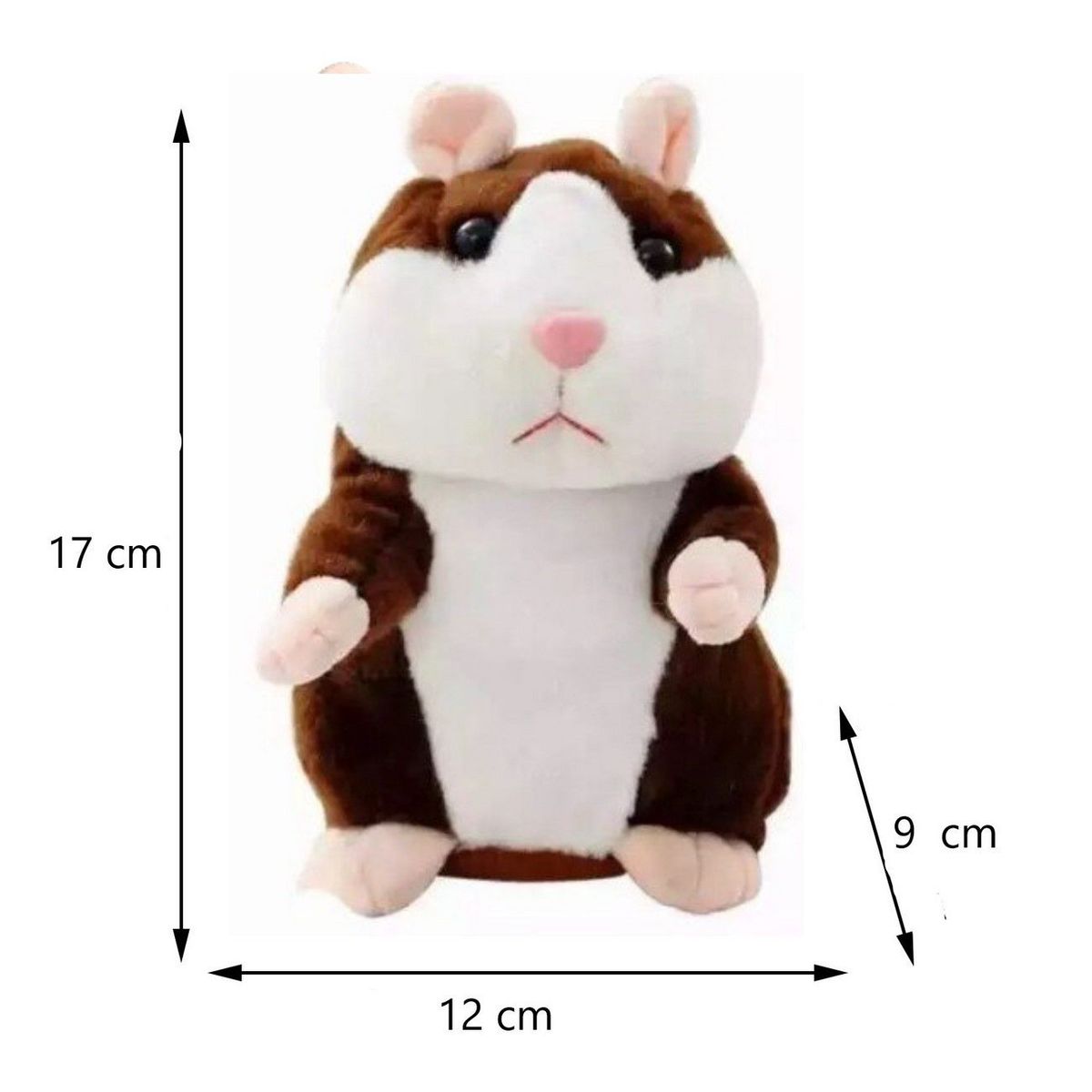 DAYOSHOP - Juguete Peluche Hamster Habla Repite Lo Que Dices