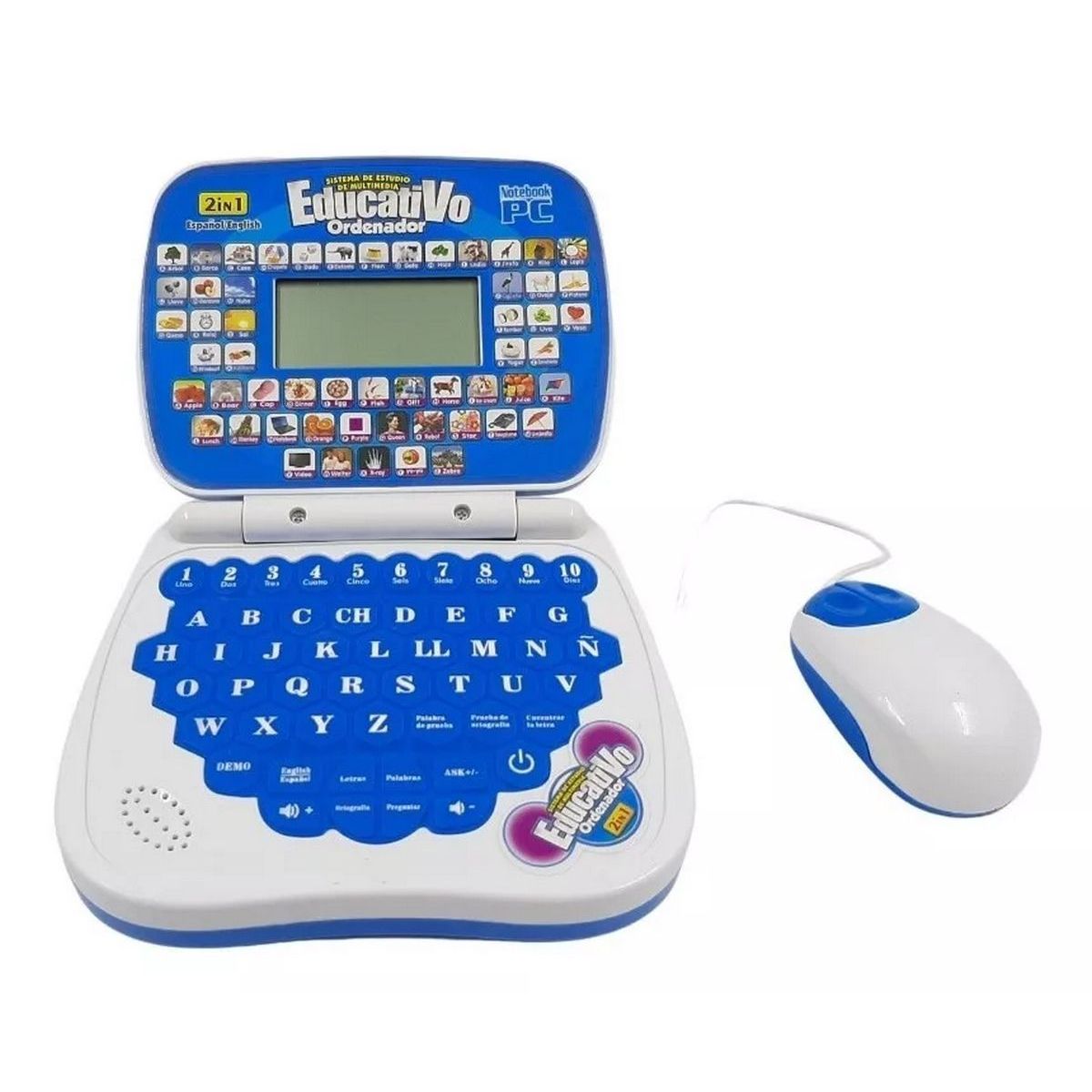 DAYOSHOP - Mi Primer Portátil Infantil Mini Laptop Educativo Sonido Led