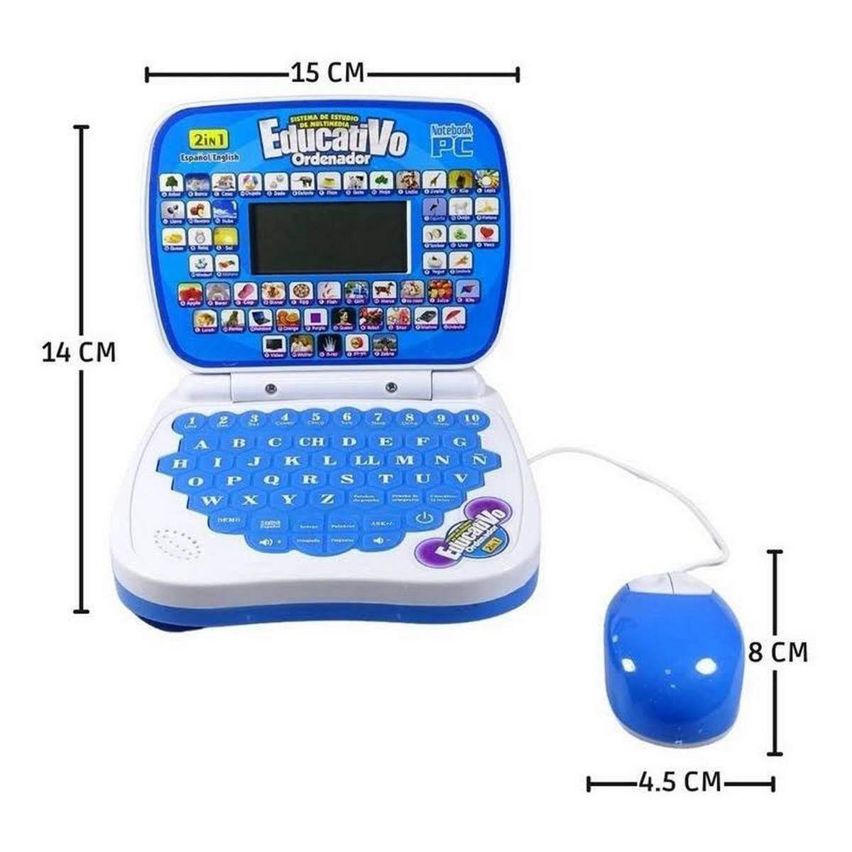 DAYOSHOP - Mi Primer Portátil Infantil Mini Laptop Educativo Sonido Led