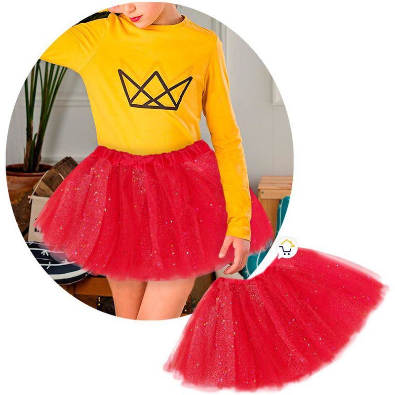 COMPRALOENCASA COM - Tutú Confetti Niñas Colores Falda Ballet Disfraz TUCO01