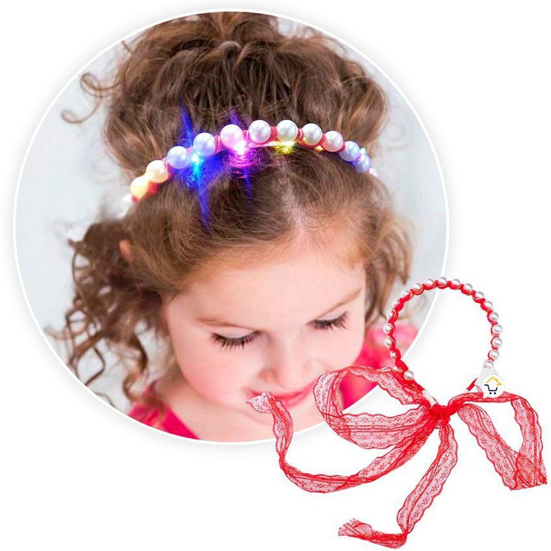 COMPRALOENCASA COM - Diadema Tiara Perlas Luces Led Corona Encaje Halloween 144