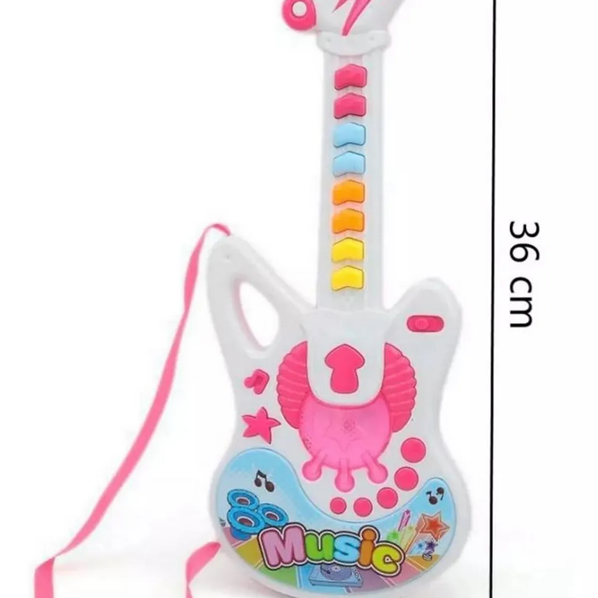 DAYOSHOP - Guitarra Juguete Musical Mágica Luz Sonido Regalo Niñas