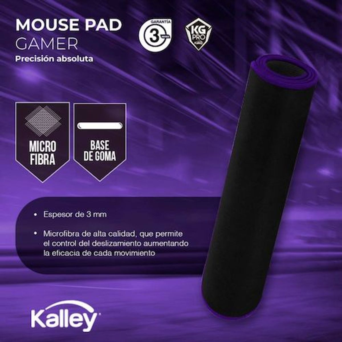 KALLEY - Pad Mouse Pro Gamer Negro De Kalley 90 X 30 Cm K-ggmopad