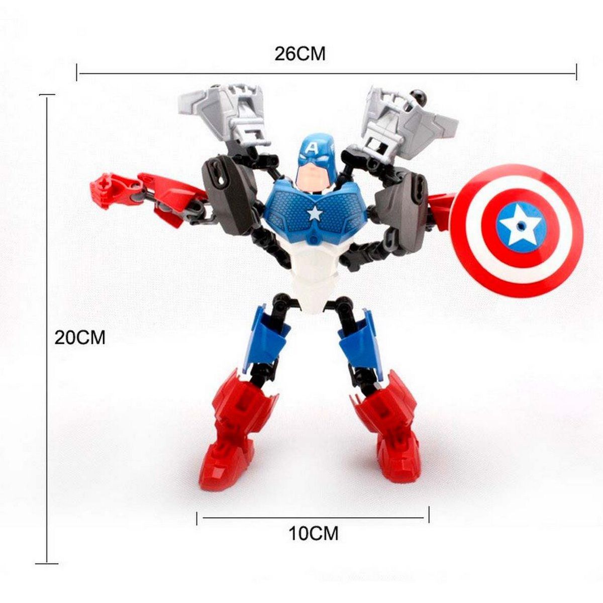 DAYOSHOP - Figura De Acción Capitan America Armable Juguete Colección