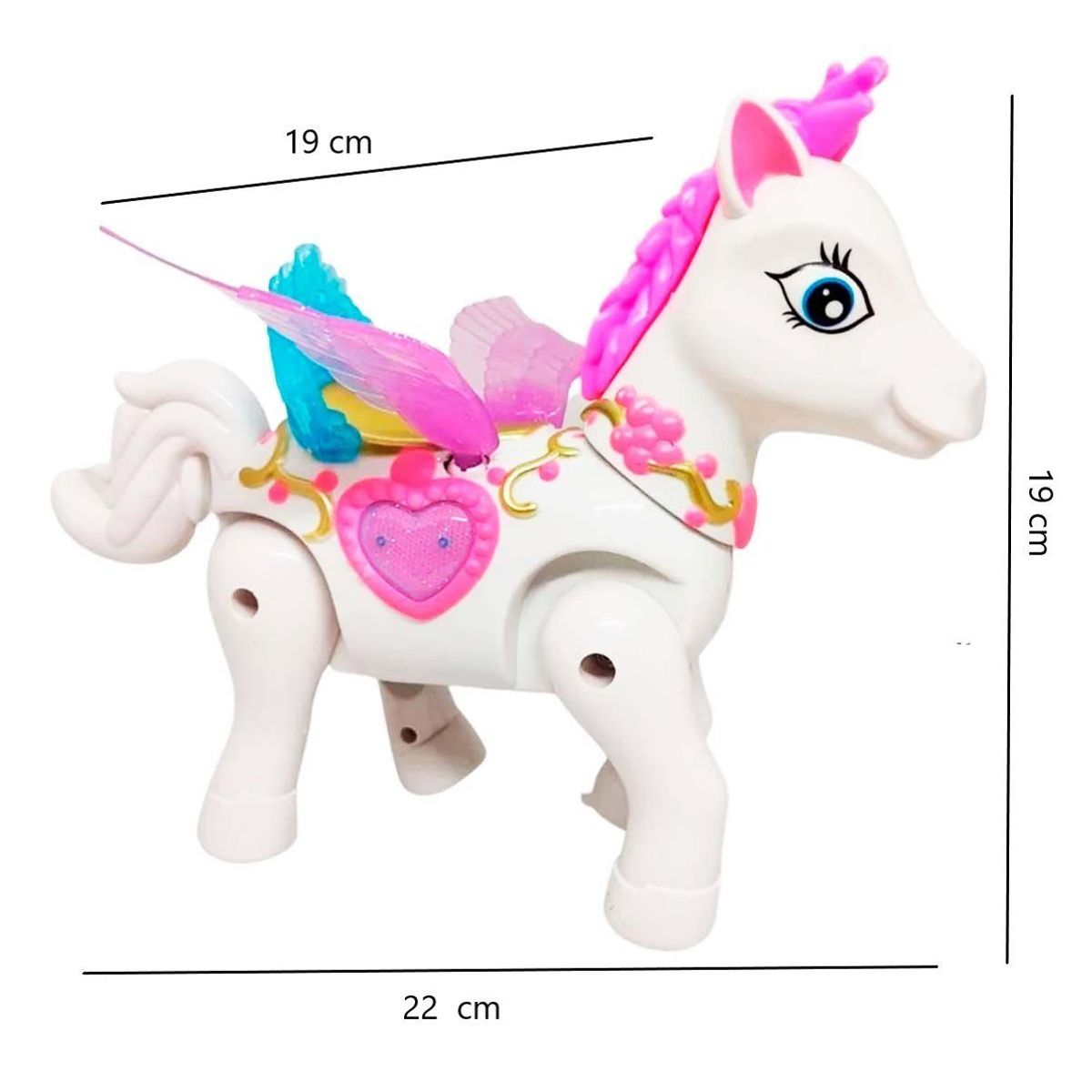 DAYOSHOP - Juguete De Unicornio Pegasus Musica Camina Interac