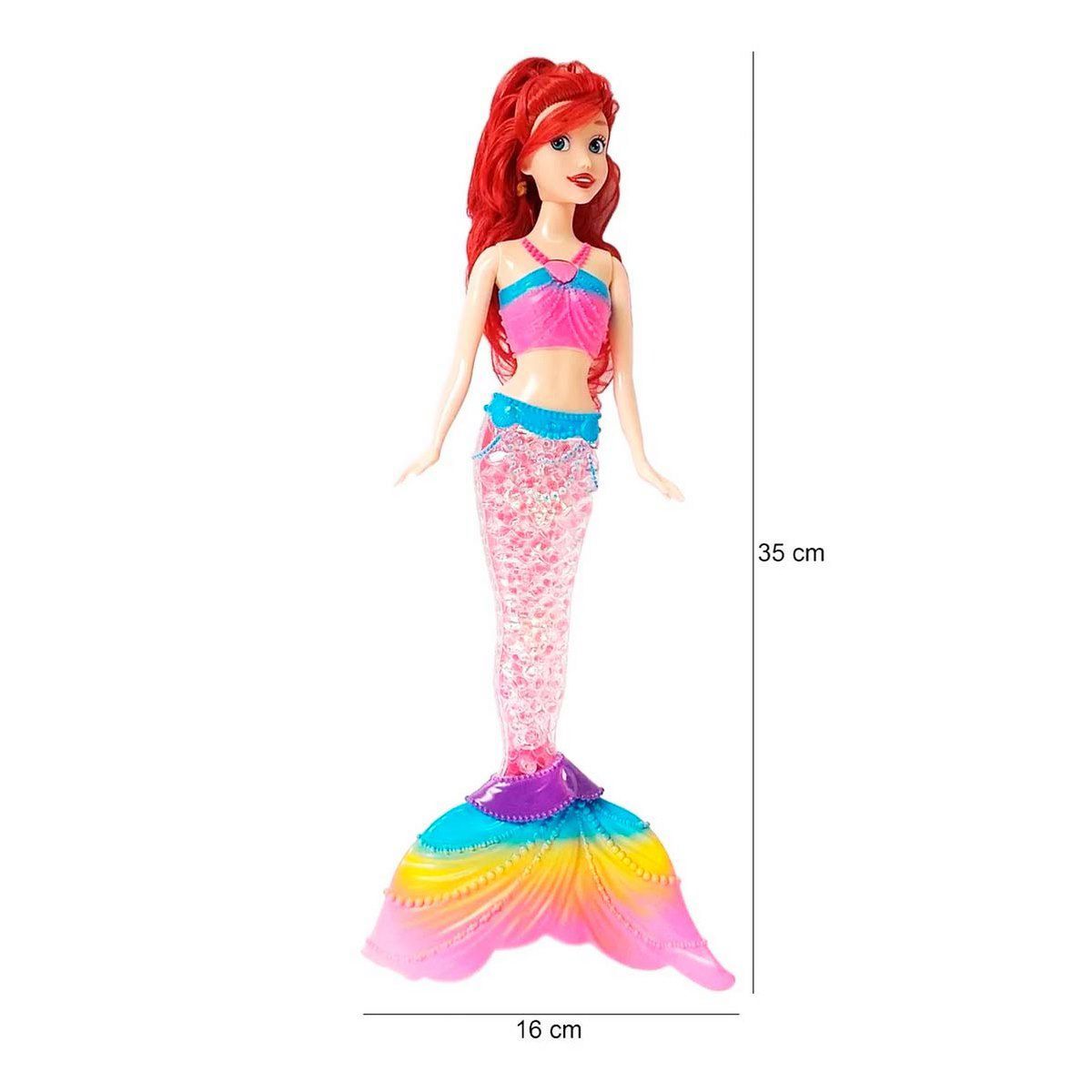 GENERICO - Muñeca Princesa Sirena Ariel Luces Niña Sonido