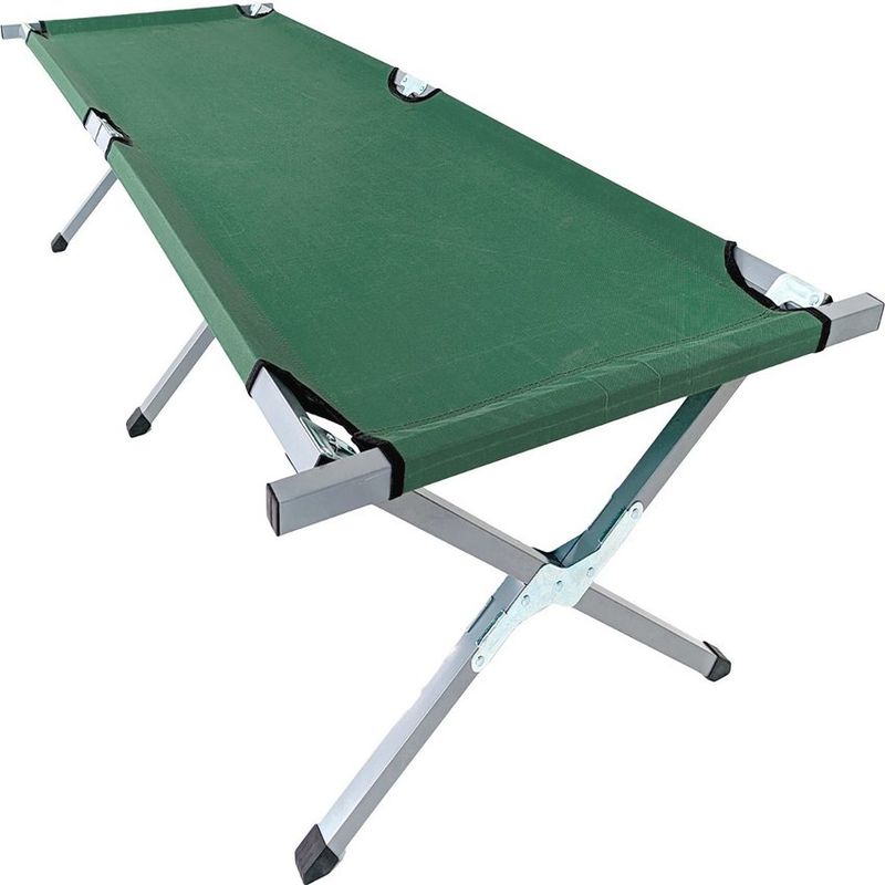 JARDIMEX - Catre Plegable Campismo Portatil 188  X 64 X 42 Cm  Verde