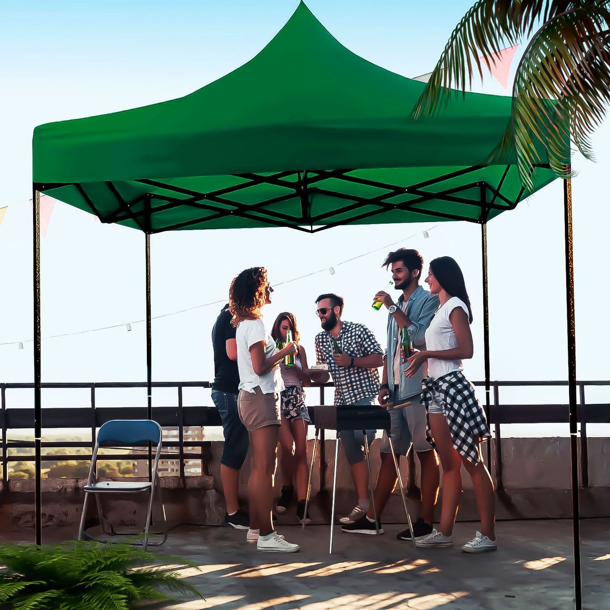 JARDIMEX - Carpa Toldo 3X3 Plegable Reforzada Impermeable para eventos