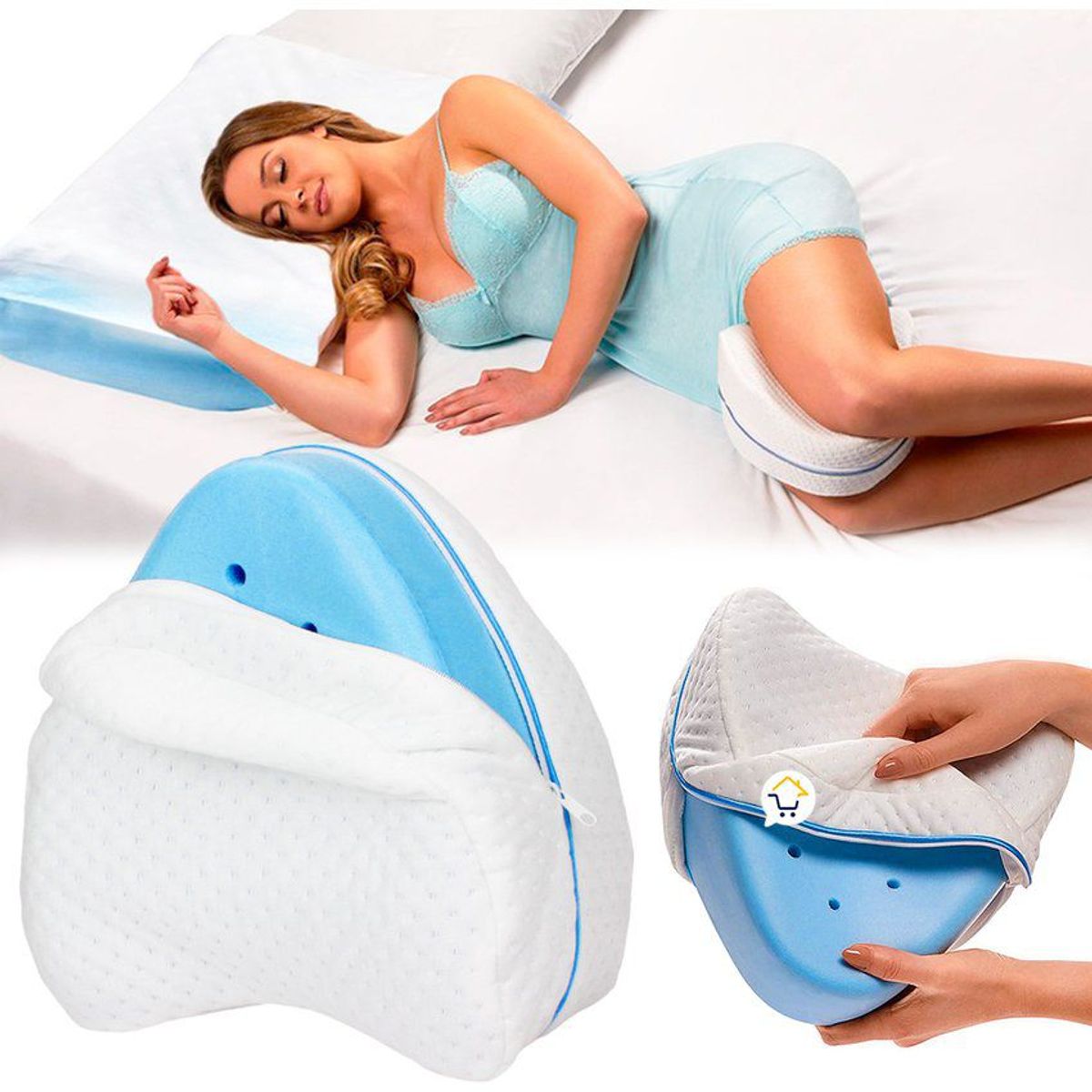 COMPRALOENCASA COM - Almohada de piernas espuma viscoelástica cojín terapia b-38
