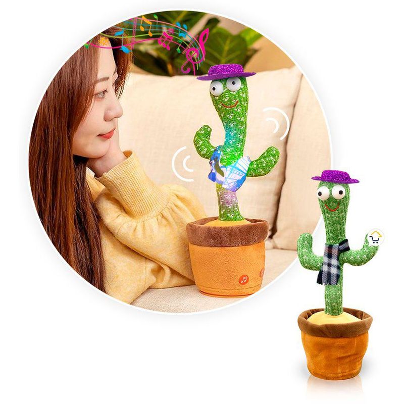 COMPRALOENCASA COM - Cactus bailarín peluche parlante música juguete 343m