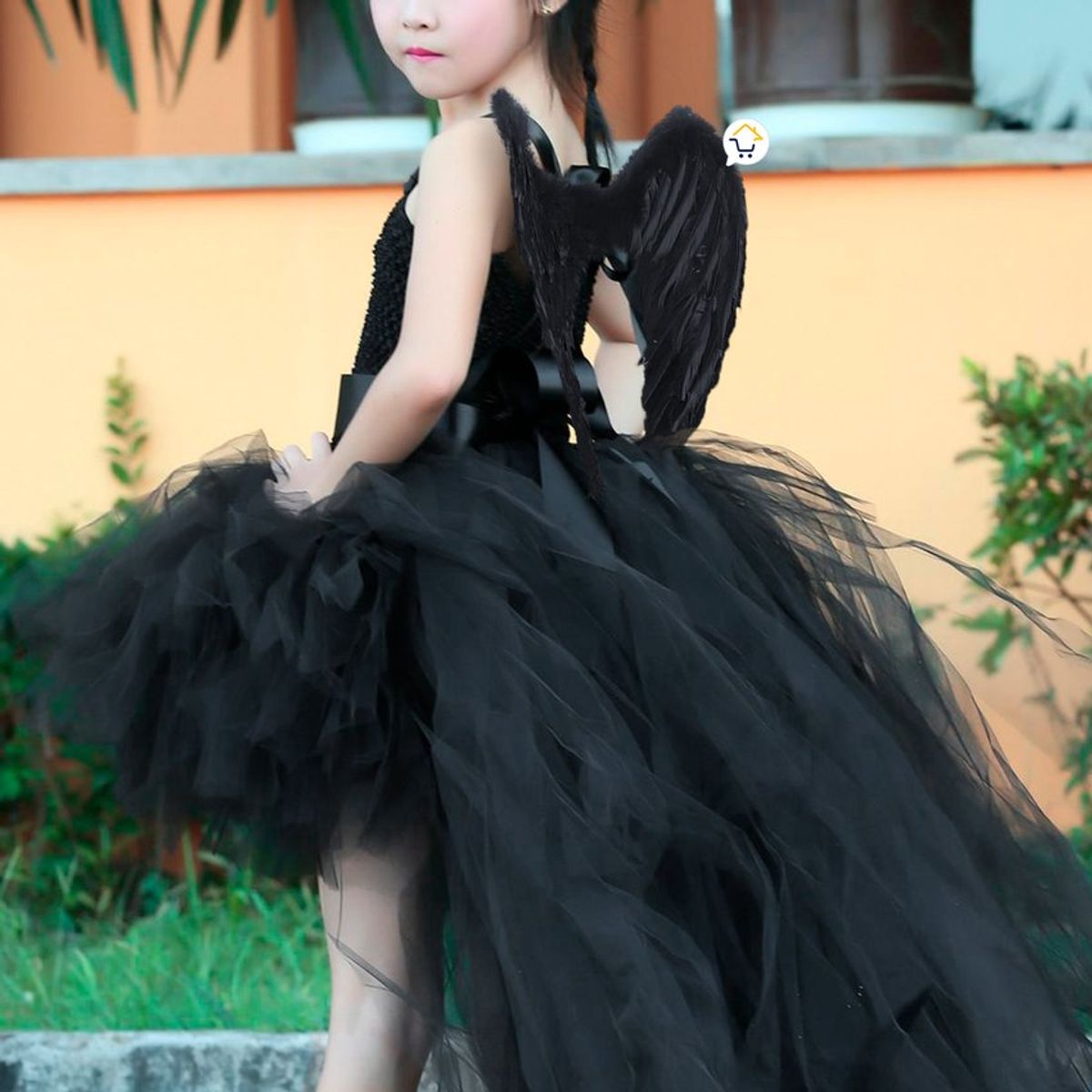 COMPRALOENCASA COM - Alas ángel negro accesorio disfraz halloween niños af483np